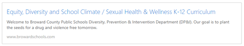 Sexual Health Curriculum Review